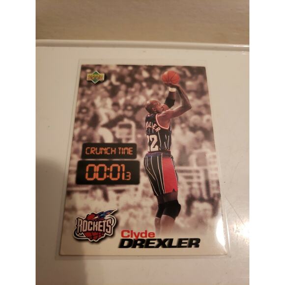 Clyde Drexler 1997-1998 Upper Deck #CT32/40 Crunch Time - Houston Rockets - NBA - Picture 1 of 3